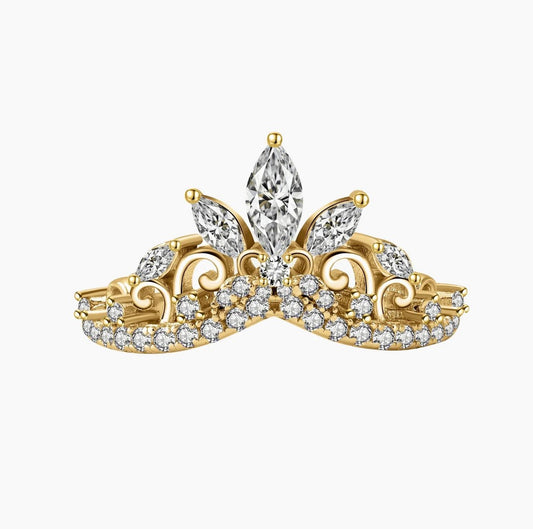 Luxyvor™ | “TIARA” WISHBONE GOLD PLATED RING